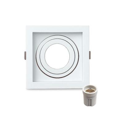 Imagem de Spot Led Recuado Embutir E27/Par20 Quadrado Branco Policarbonato Cod: 