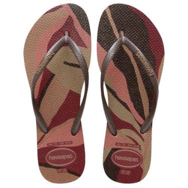 Imagem de Chinelo de Dedo Feminino Praia Slim Palette Glow Havaianas, Amaranto, 