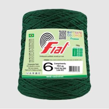 Imagem de Kit 6 Barbantes Fial Nº6 700 Gramas, 48 Verde Soldado
