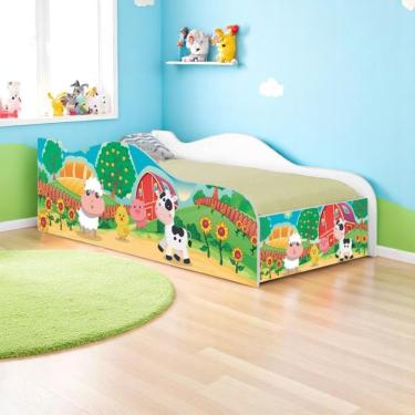 Imagem de Cama Solteiro Glow Fazendinha Colorida Solteiro