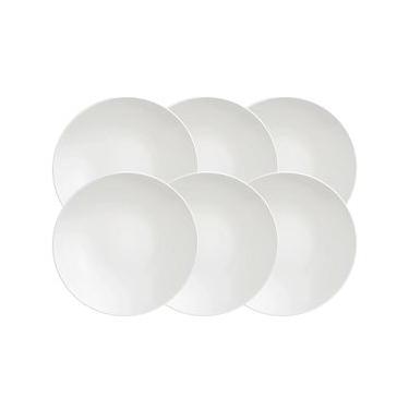 Imagem de Conjunto com 6 Pratos de Sobremesa Tramontina Sophia em Porcelana 21 cm - Branco