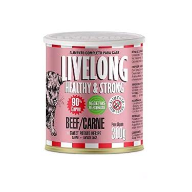 Imagem de Livelong Alimento Completo Natural Ração Úmida Sabor Carne 300g Para Cães