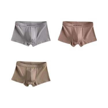 Imagem de Cuecas Boxer Esportivas Respiráveis Masculinas 3PCS, Roupa Íntima Sexy