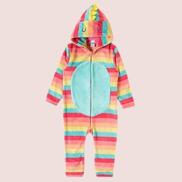 Imagem de Pijama Tiptop Infantil Peludinho Bichinho Inverno Com Capuz, Colorido,