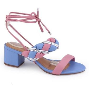 Imagem de Sandália Feminina Vizzano 6291.1144 salto baixo amarração-Feminino