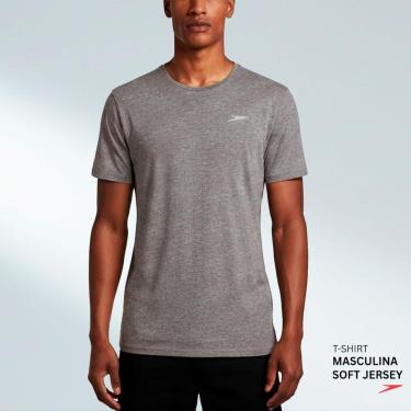Imagem de Camiseta Masculina Manga Curta Fitness Soft Jersey Speedo - Mescla Grafite-Masculino