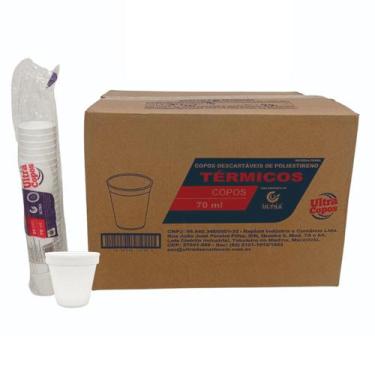 Imagem de Copo termico de isopor 70ml c/500 descartável café expresso - Ultra co
