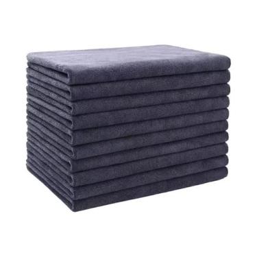 Imagem de Toalha de Banho de Microfibra Super Grande - Cinza, Macia, Alta Absorç
