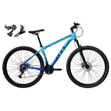 Imagem de Bicicleta Aro 29 Gti Roma Alumínio 21v Câmbios Shimano Freio a Disco - Azul/Azul