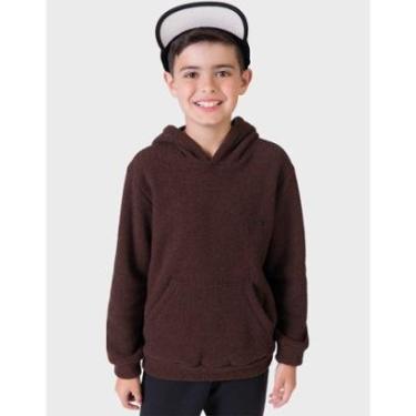 Imagem de Blusão Tweed Marrom Elegante Moda Inverno Frio Novo Dia a Dia Quentinho - Menino 4 a 10 anos-Masculino