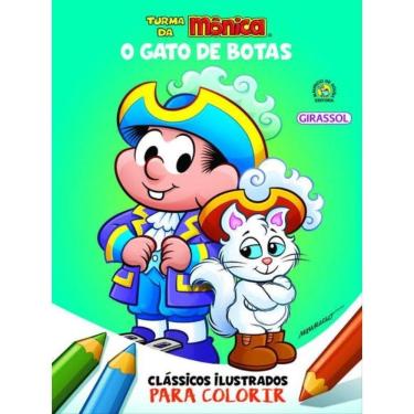 Imagem de Turma Da Mônica - Clássicos Ilustrados Para Colorir: O Gato De Botas - Vol. 9