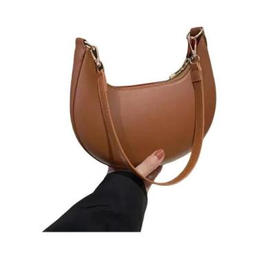 Imagem de Bolsa De Ombro Em Forma De Lua De Luxo Para Mulheres, Design Elegante 