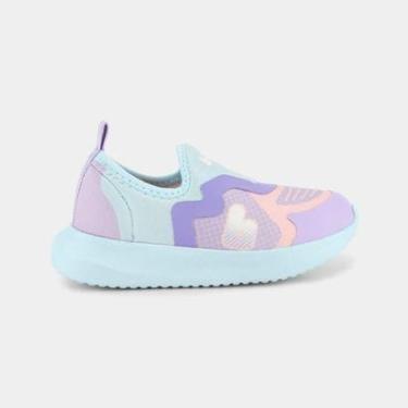 Imagem de Tênis Infantil Bibi Flash Azul com Lilás-Feminino