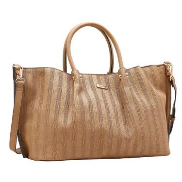 Imagem de Bolsa Chenson Grande Feminina Tressê Elegance 3485275 Cor:Marrom, Marr
