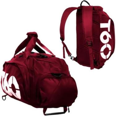 Imagem de Bolsa Esportiva Vermelha Grande Academia Viagem Com Porta Tênis Entreg