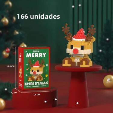 Imagem de Blocos De Montar DIY Papai Noel, Rena E Boneco De Neve, Quebra-Cabeça 
