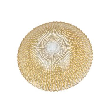 Imagem de Centro de mesa Cote em vidro 445ml 15x6cm dourado -L Hermitage - L'Her