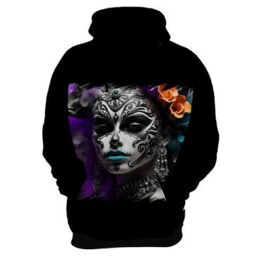 Imagem de Blusa de Frio La Catrina Mexicana Dama Esqueleto 6 - Kasubeck Store, G