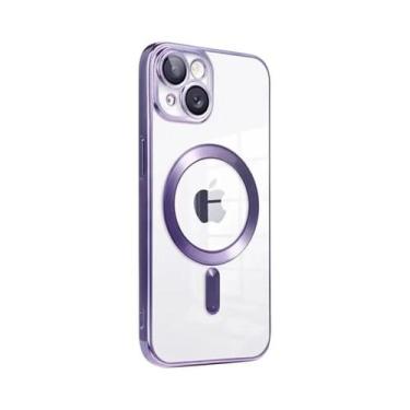 Imagem de Capa Magnética Transparente De Luxo Para Apple Magsafe Compatível Com 