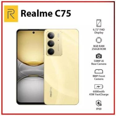 Imagem de Realme C75 NFC 256GB 8GB RAM A PROVA DAGUA - Dourado (Anatel), 256GB, 