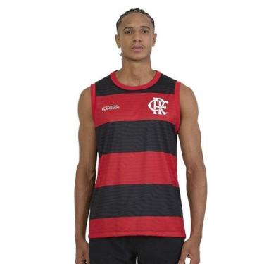 Imagem de Regata Flamengo Presença Masculina - Braziline, Vermelho, Preto, G