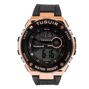 Imagem de Relógio Masculino Tuguir Digital TG293 Preto e Rosê-Masculino