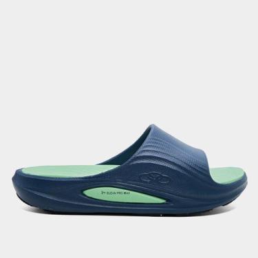 Imagem de Chinelo Olympikus Pleno, Azul petróleo, Verde, 41/42