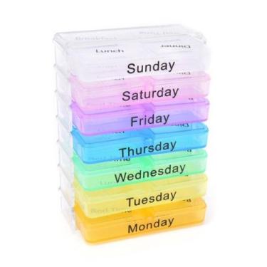 Imagem de Porta comprimidos caixa medicamentos semanal e suplementos - Multicois