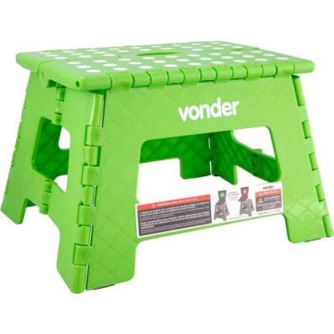 Imagem de Banqueta Plástica Dobrável 220Mm Verde Vonder