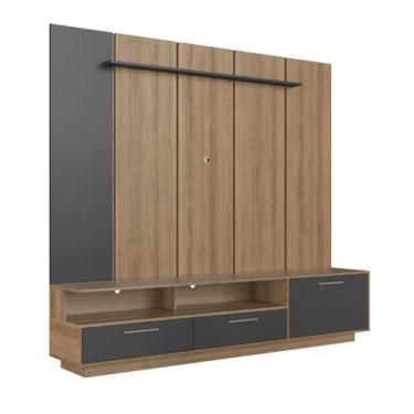 Imagem de Home Rack E Painel Para Tv Até 75 Polegadas Com Iluminação Led Ravenna