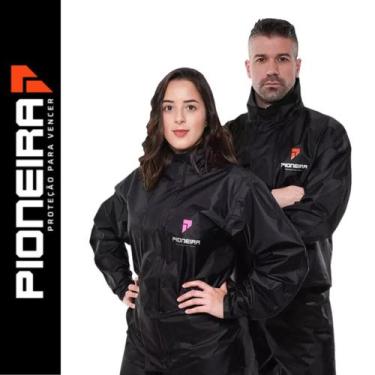 Imagem de Capa de Chuva Feminina Pioneira Urban Nylon Tamanho Grande, Preto com 