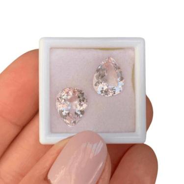 Imagem de Morganita Pink Gota Par 5,31ct - SP GEMAS