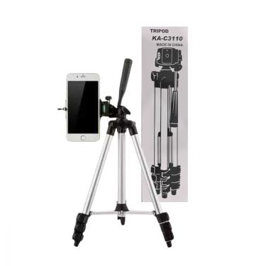 Imagem de Tripé para Câmera e Celular Kapbom Tripod 3110 Ajustável 1 Metro com Suporte e Bolsa Universal