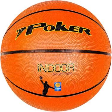 Imagem de Bola de Basquete Esportiva Jogo Treino Indoor Poker 05514, Laranja, UN