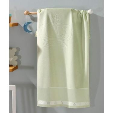 Imagem de Toalha de Banho para Bordar Baby Classic (coroa verde) - Dohker