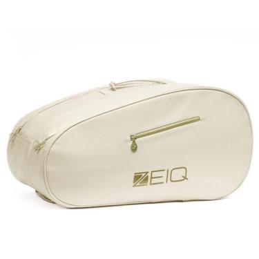 Imagem de Raqueteira Zeiq Hummel Off White e Dourada