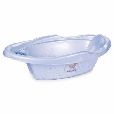 Imagem de Banheira Infantil 21 Litros Bebês Enxoval Estampa Urso Azul Para Menin