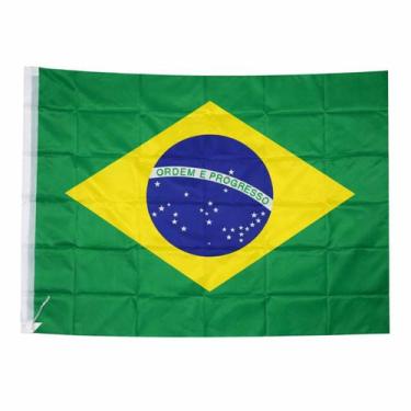 Imagem de Bandeira Brasil Grande 90x130 Poliéster Torcida Decoração - MinutoBaby