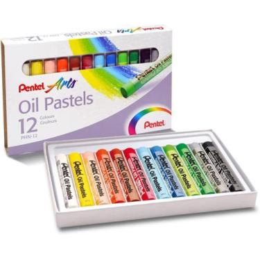 Imagem de giz Oleoso Pentel arts Oil Pastels 12 cores