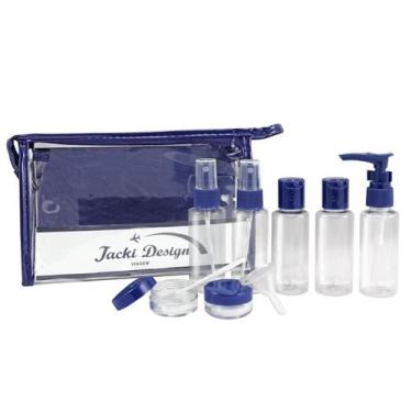 Imagem de Kit de frascos p/ viagem 10 pcs - Jacki Design, Azul