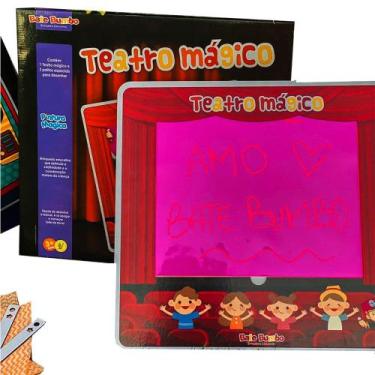 Imagem de Teatro Mágico Brinquedo Educativo Infantil Pintura Mágica - Bate Bumbo