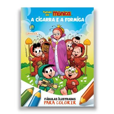 Imagem de Livro - Turma da Mônica - Fábulas Ilustradas para Colorir - A Cigarra 