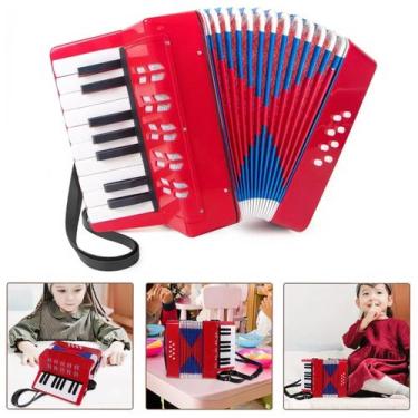 Imagem de Brinquedo Musical Infantil Sanfona Vermelha Diversão E Aprendizado Em 