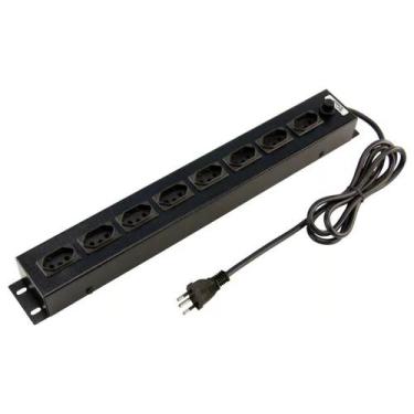 Imagem de Regua com 8 Tomadas - com Filtro de linha - para Rack 19 - 20A - Cabo 