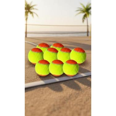 Imagem de Kit 9 Bolas Beach Tennis Profissionais Alta Visão - Congratulations St