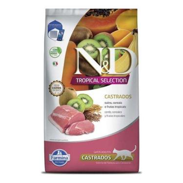 Imagem de Ração N&D Tropical Selection para Gatos Adultos Castrados Sabor Suíno,