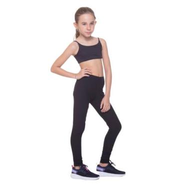 Imagem de Calça Legging Infantil Zero Transparência Best Fit Original -, Preto, 