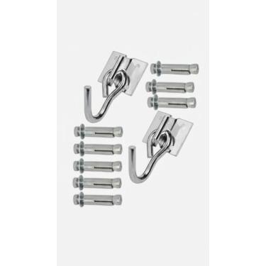 Imagem de Kit 2 Ganchos Reforçados c/ Chumbadores Suporte 250kg - Congratulation