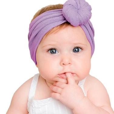 Imagem de Faixa de Bebe Iinfantil Recém Nascido Turbante Menina - - anjo da mamã