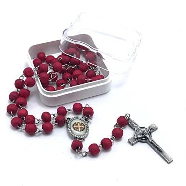 Imagem de Terço Medalha De São Bento Perfumado De Rosas